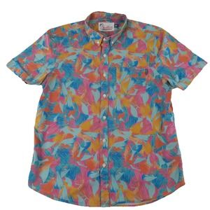 Chubbies Hawaiian Tropical Print Short‎ Sleeve Button Up Shirt XL